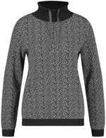 Load image into Gallery viewer, Gerry Weber Black Sparkly Houndstooth Jumper
