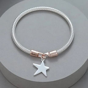 Gracee Silver Star Bangle