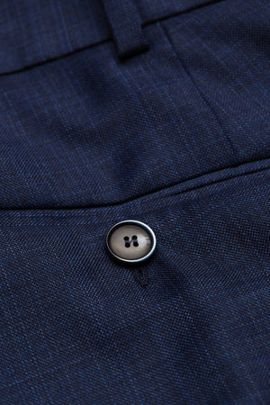 Blue Suit Trousers Short Length