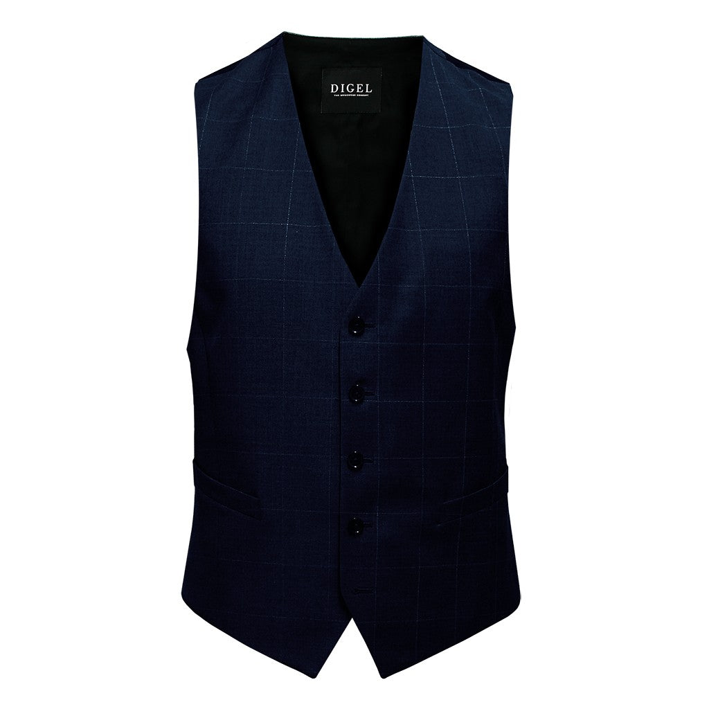 Digel Blue Mix & Match Suit Waistcoat Long Length