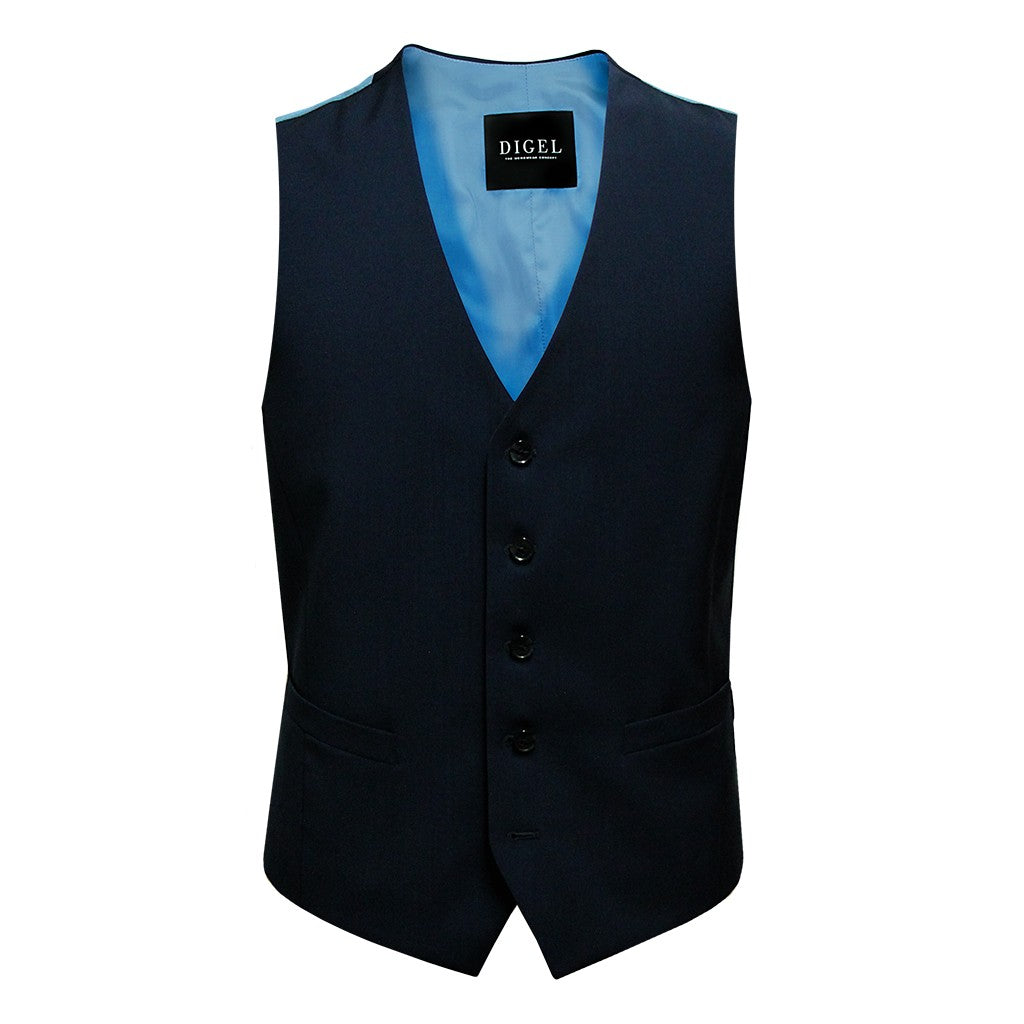 Digel Blue Mix & Match Suit Waistcoat Regular Length