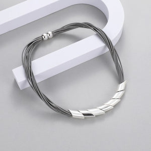 Gracee Magnetic Style Silver Necklace