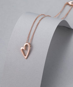 Gracee Rose Gold Heart Necklace