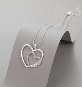 Gracee Silver Heart Necklace