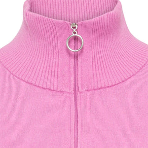 Olsen Pink Cora Stripes Pullover