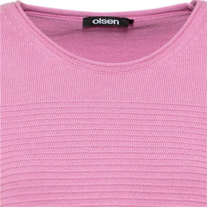 Olsen Pink Ribbed Jumper