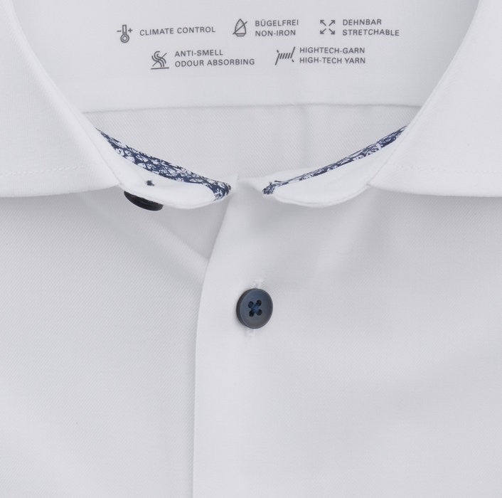 Olymp White Comfort Stretch Modern Fit Shirt