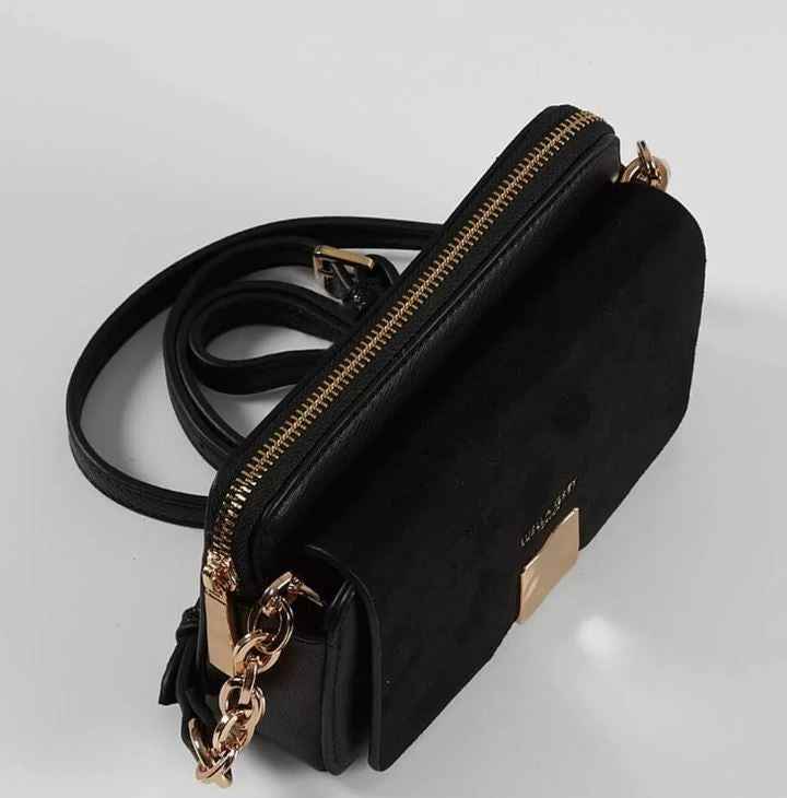 Luella Grey Black Felicity Shoulder Bag