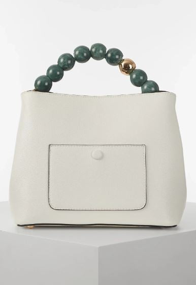Luella Grey White Madeleine Molten Bag