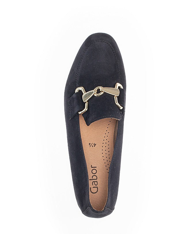 Gabor Navy Suede Loafer