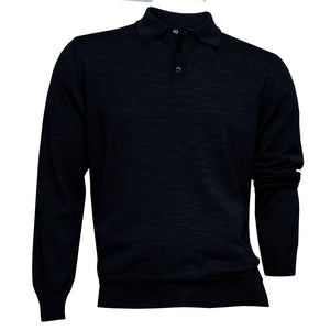 Navy Knitted Polo