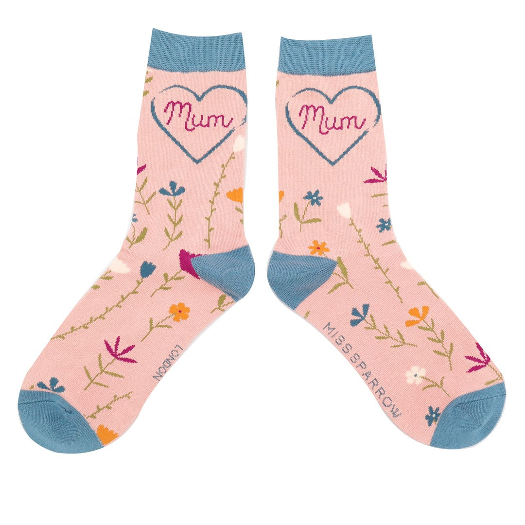 Miss Sparrow Mum Socks Pink