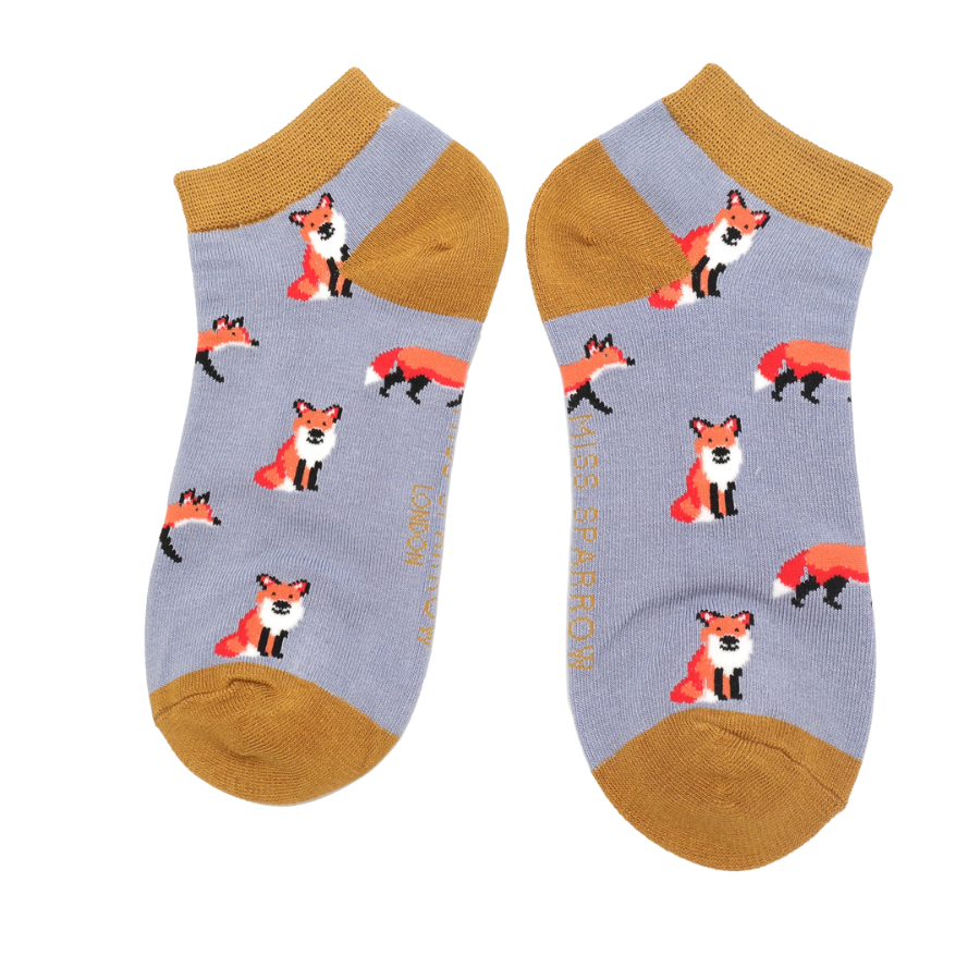Miss Sparrow Foxes Trainer Socks