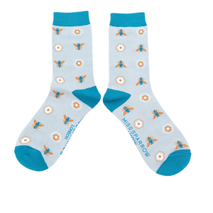 Miss Sparrow Retro Bees Socks