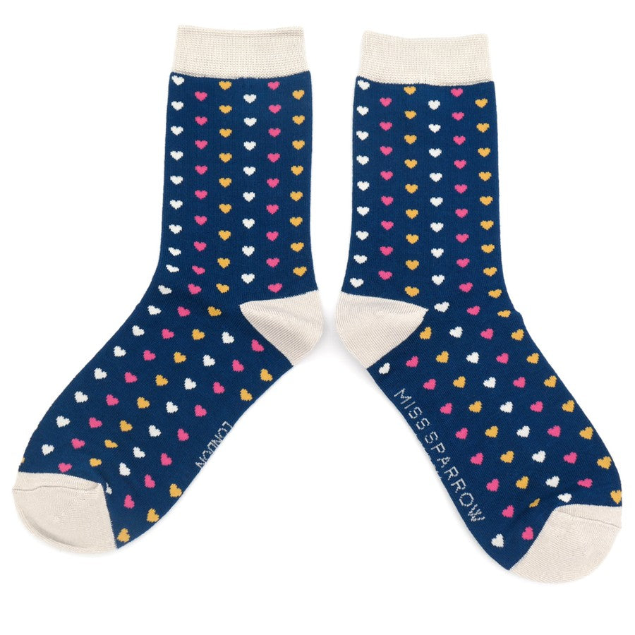 Miss Sparrow Hearts Socks