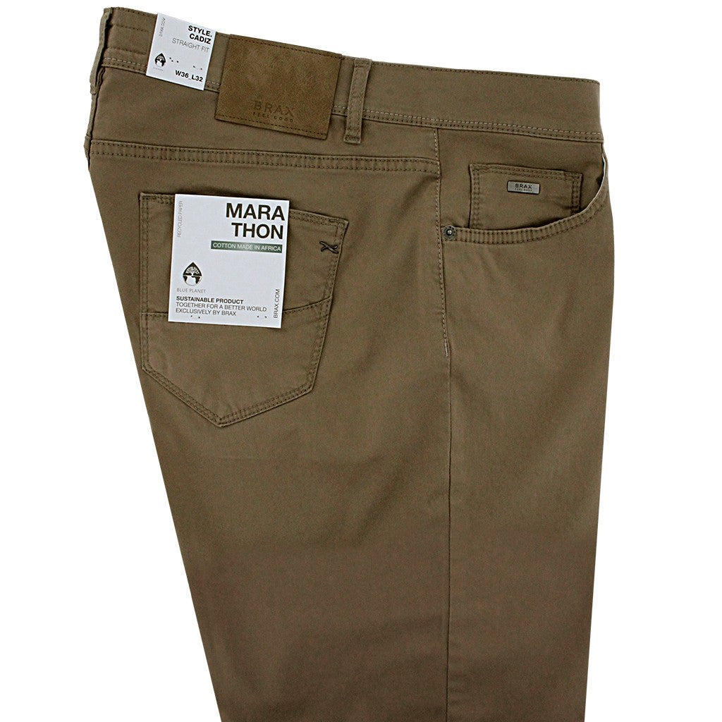 Brax Tan Five Pocket Cadiz Trousers Regular Leg