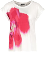 Load image into Gallery viewer, Taifun Satin Front T-shirt Off White

