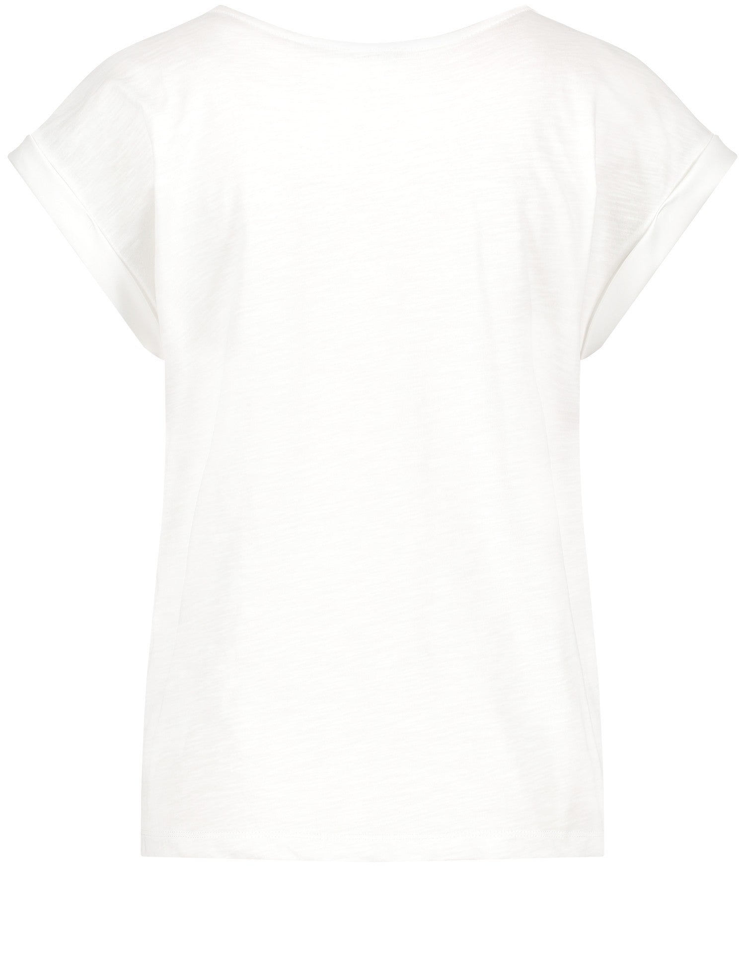 Taifun Satin Front T-shirt Off White
