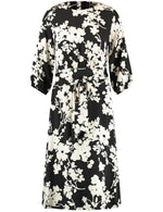 Load image into Gallery viewer, Taifun Floral Midi Dress Black
