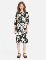 Load image into Gallery viewer, Taifun Floral Midi Dress Black
