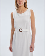 Load image into Gallery viewer, Paz Torras Belted Dress White

