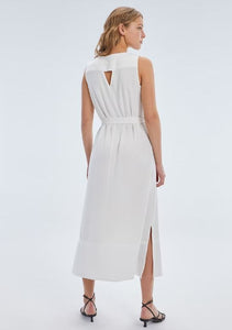 Paz Torras Belted Dress White