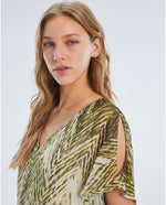 Load image into Gallery viewer, Paz Torras Printed Maxi Dress Khaki
