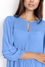 Load image into Gallery viewer, Soya Concept Tiered Dress Blue

