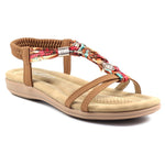Load image into Gallery viewer, Lunar Ardley White Sandal Tan
