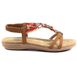 Load image into Gallery viewer, Lunar Ardley White Sandal Tan
