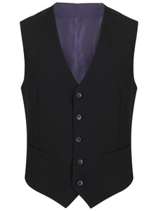 Daniel Grahame Black Dale Waistcoat Regular Length