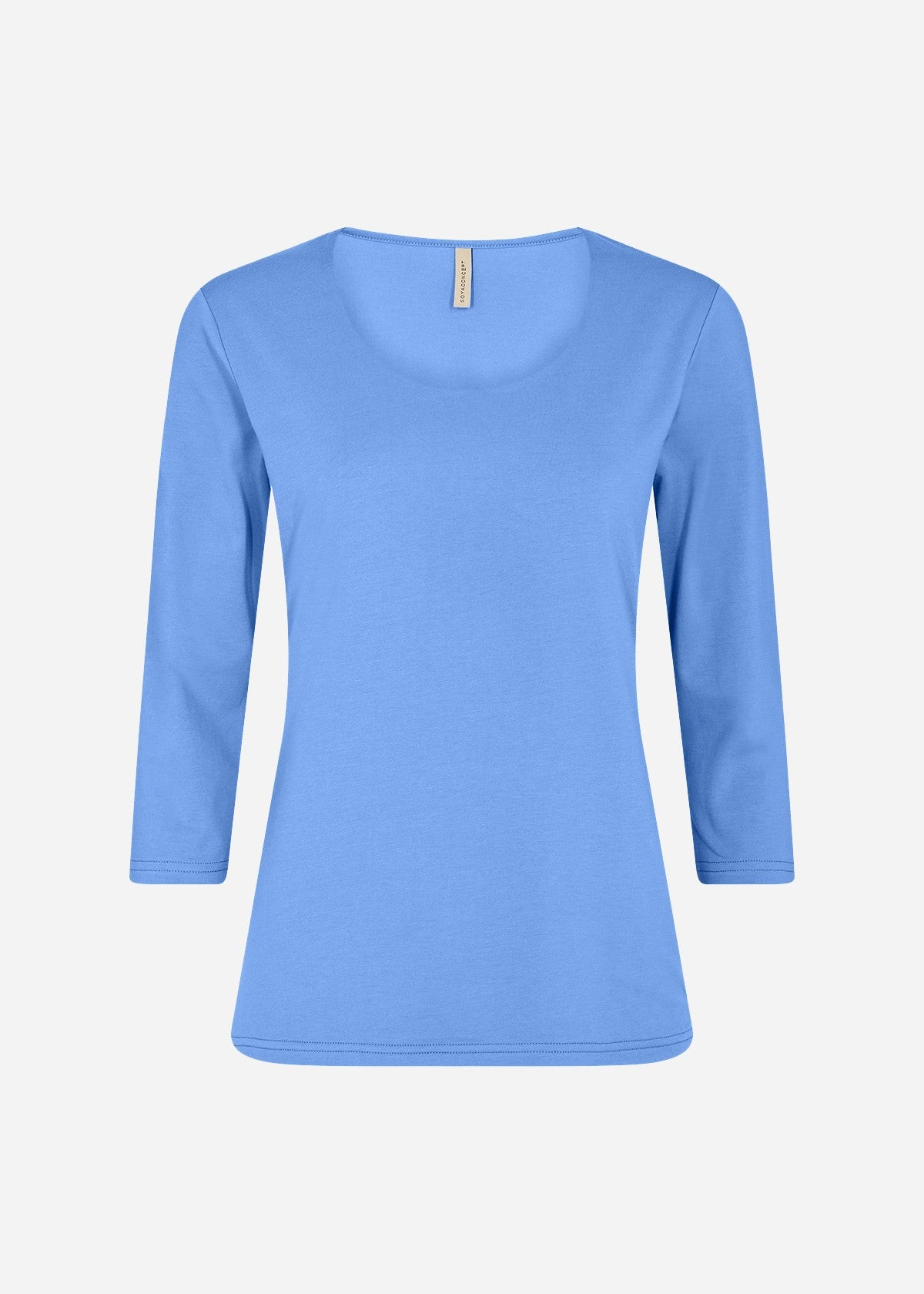 Soya Concept Scoop Neck T-Shirt Blue