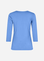 Load image into Gallery viewer, Soya Concept Scoop Neck T-Shirt Blue
