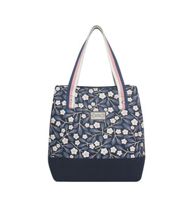 Earth Squared Floral Canvas Bag Blue
