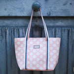 Load image into Gallery viewer, Earth Squared Pink Polka Dot Tote
