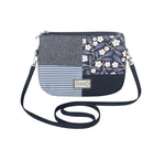 Load image into Gallery viewer, Earth Squared Blue Floral Patchwork Pouch Bag

