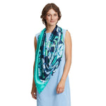 Load image into Gallery viewer, Betty Barclay Silk Style Scarf Green
