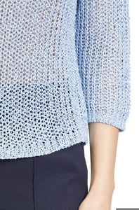 Betty Barclay Open Knit Pullover Blue