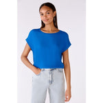 Load image into Gallery viewer, Oui Silky Front Blouse Blue
