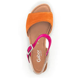 Load image into Gallery viewer, Gabor Two Tone Wedge Orange
