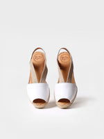 Load image into Gallery viewer, Toni Pons Flat Leather Sandal White
