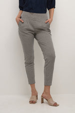 Load image into Gallery viewer, Cream Pull On Geometric Trousers Mavy
