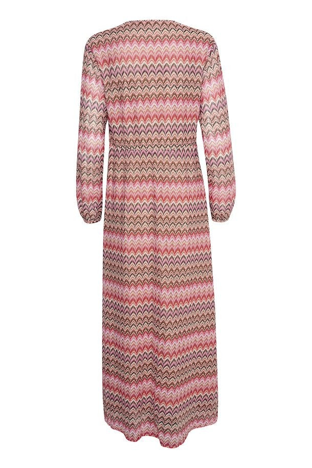 Cream Weave Stripe Maxi Dress Multi