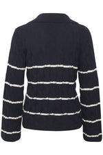 Load image into Gallery viewer, Cream Stripe Pullover Navy
