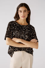 Load image into Gallery viewer, Oui Sequin Blouse Multi
