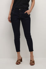 Load image into Gallery viewer, Cream Bow Detail Jeans Denim
