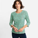 Load image into Gallery viewer, Olsen Graphic Print Top Green

