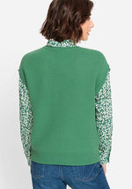 Load image into Gallery viewer, Olsen Sleeveless Pullover Green
