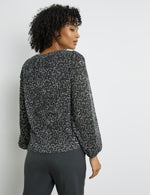Load image into Gallery viewer, Taifun Sequin Detail Top Grey
