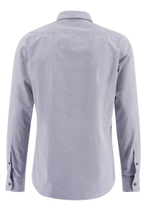 Fynch Hatton Modern Fit Shirt Navy Neat Print Midnight